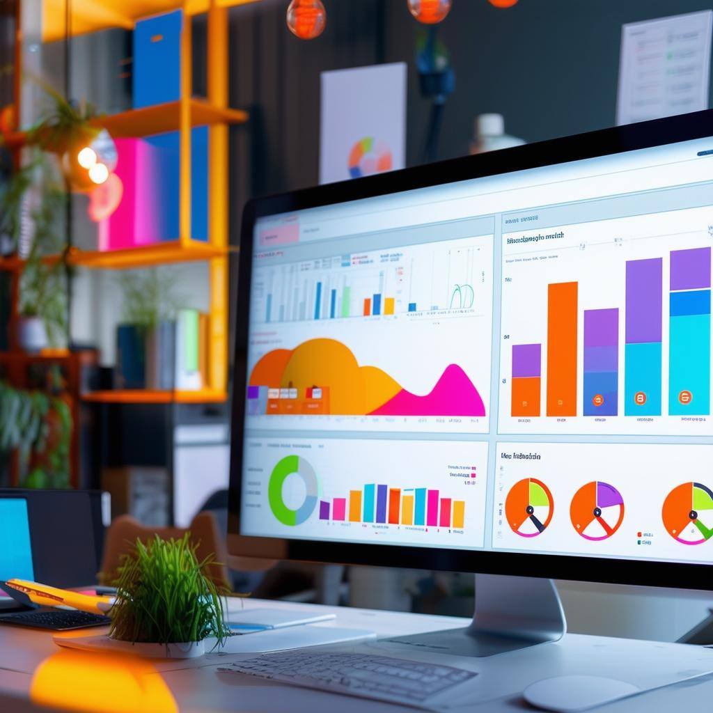 A modrn workspace filled with colors-1