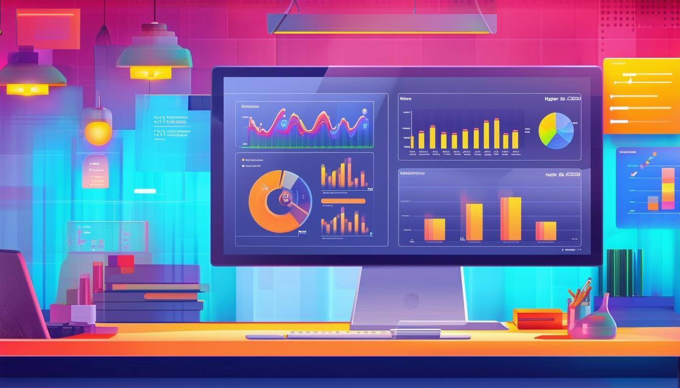 colorful and vibrant office with computer showing HubSpot API.