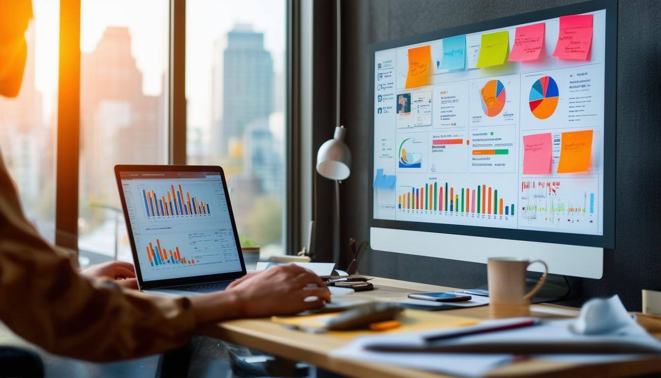Laptop displaying HubSpot Ads setup interface, showcasing tools for creating and managing advertising campaigns.