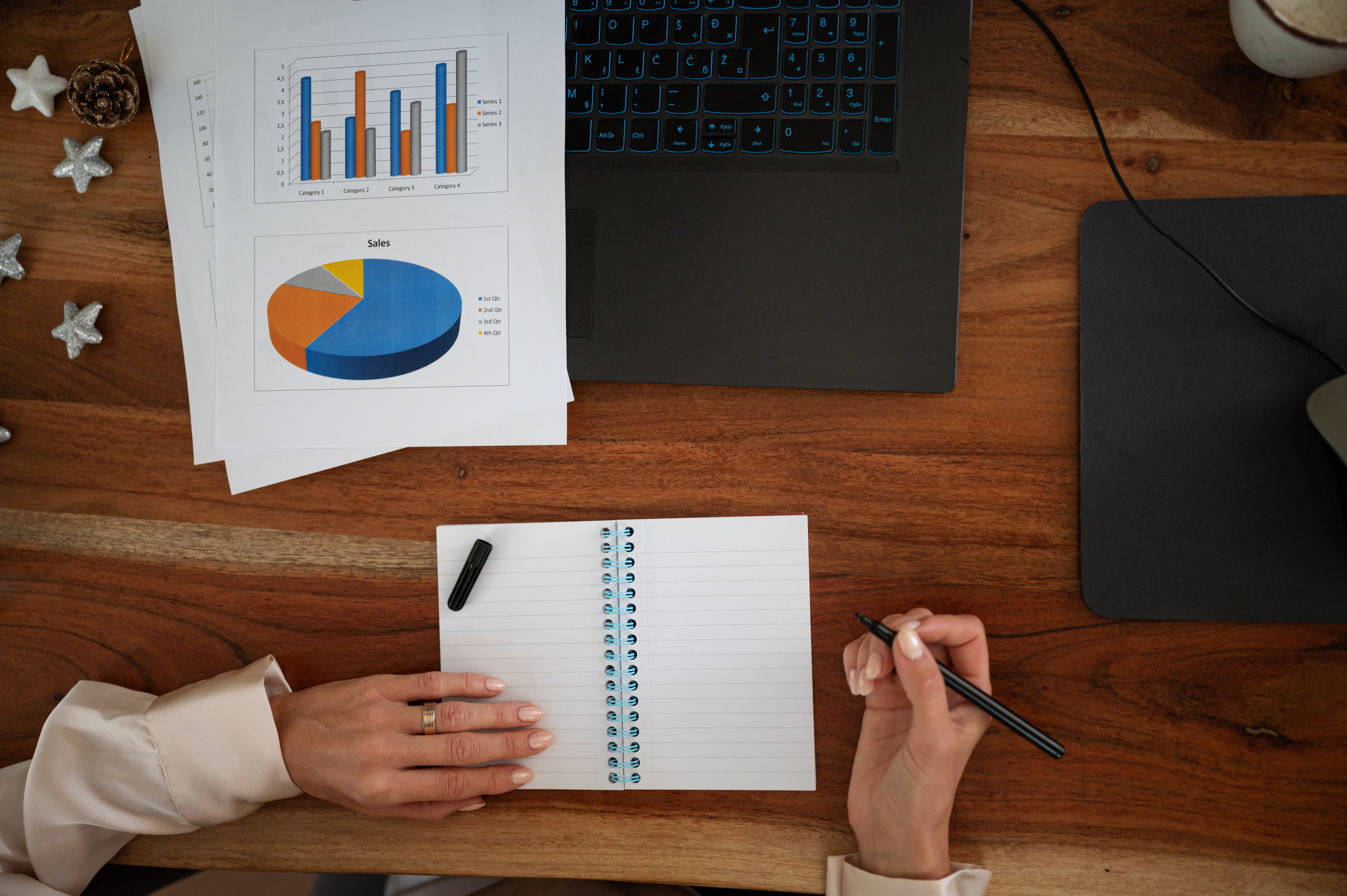 fractional marketing director working on a marketing strategy for a client.