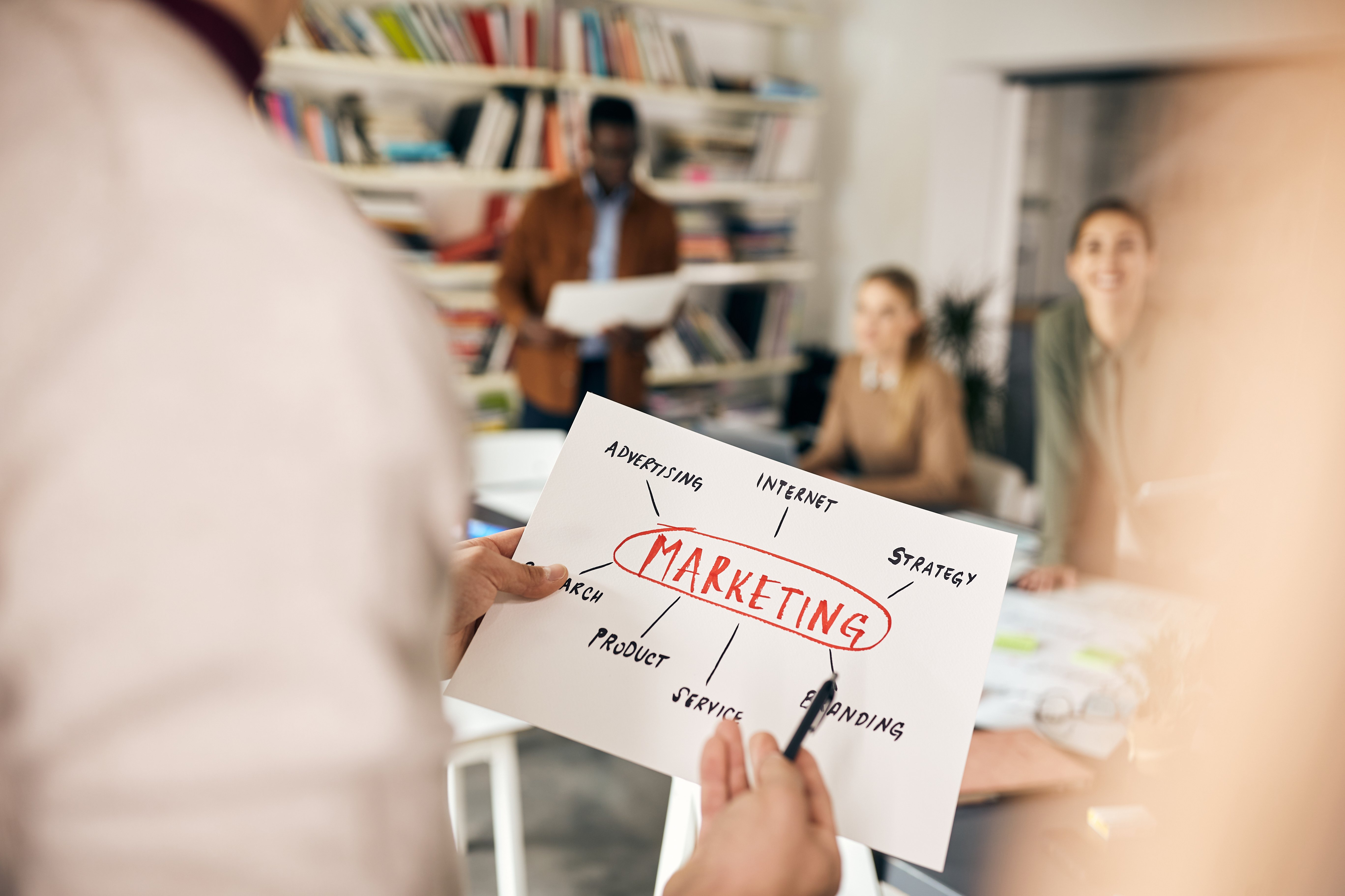Fractional Marketing Director working on a marketing strategy.